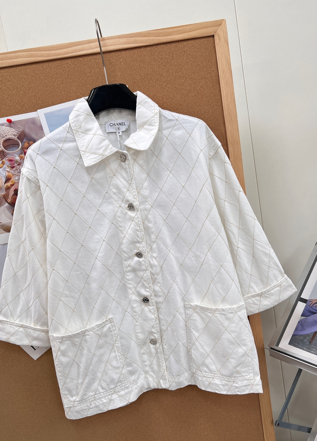 🆕CHANEL新款通体菱格翻领休闲外套，原版1:1开发复刻，对标专柜原版完整打版定裁，整件衣身采用明线衍