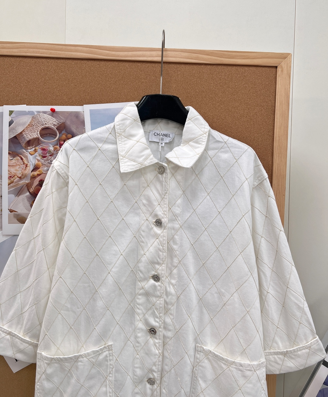 🆕CHANEL新款通体菱格翻领休闲外套，原版1:1开发复刻，对标专柜原版完整打版定裁，整件衣身采用明线衍