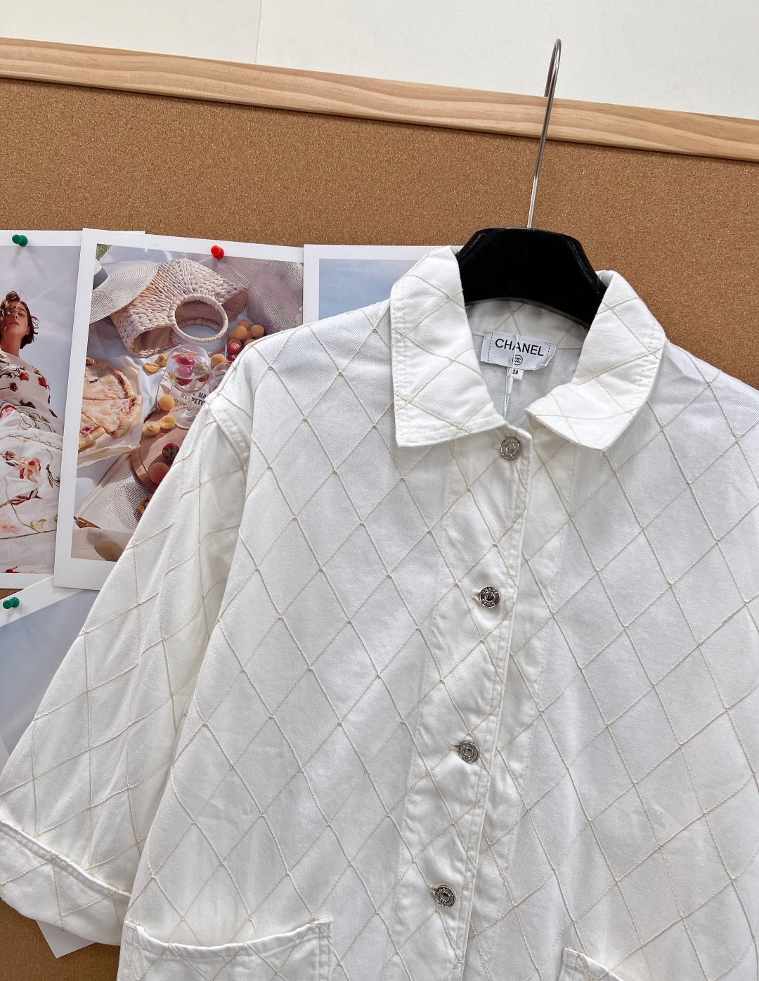 🆕CHANEL新款通体菱格翻领休闲外套，原版1:1开发复刻，对标专柜原版完整打版定裁，整件衣身采用明线衍