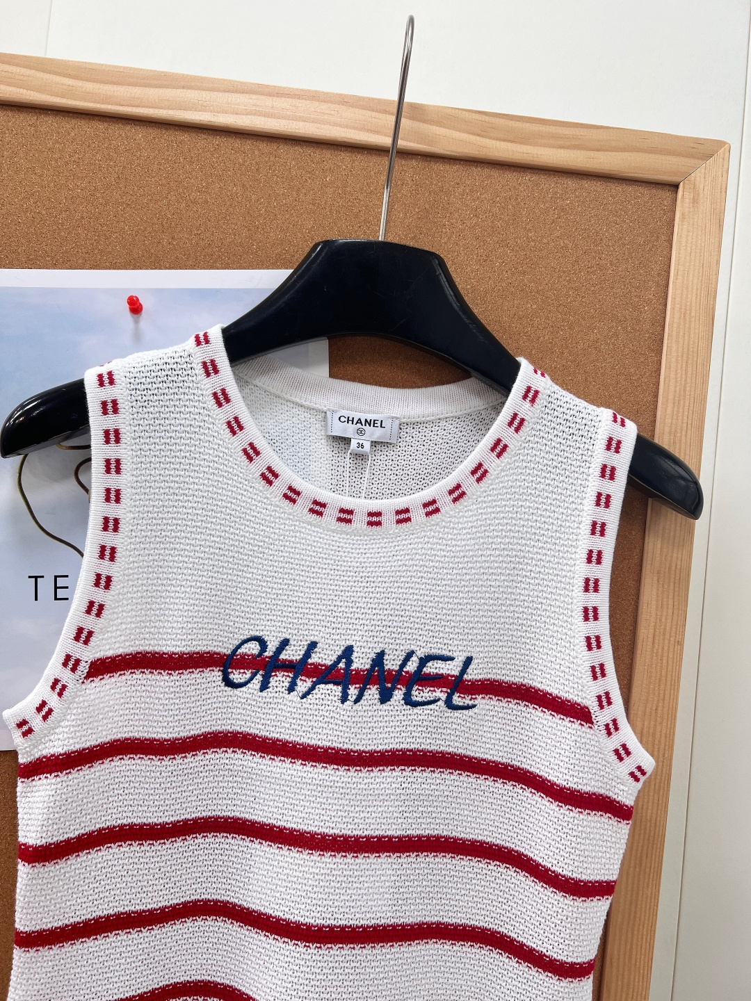 🆕CHANEL2026春夏撞色条纹针织背心，透气棉质混纺针织，春夏穿着刚需 采用定制棉质混纺镂空针织纱线