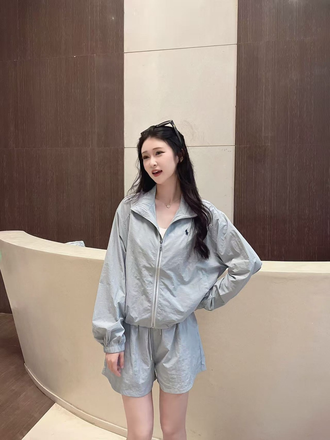 NO:931764,Light and breathable, not stuffy in summer. Simple pony embroidery. Low-key Korean casual style.19860909轻薄透气,夏季不闷热 简约小马刺绣 低调韩系休闲风,,,Women's clothing