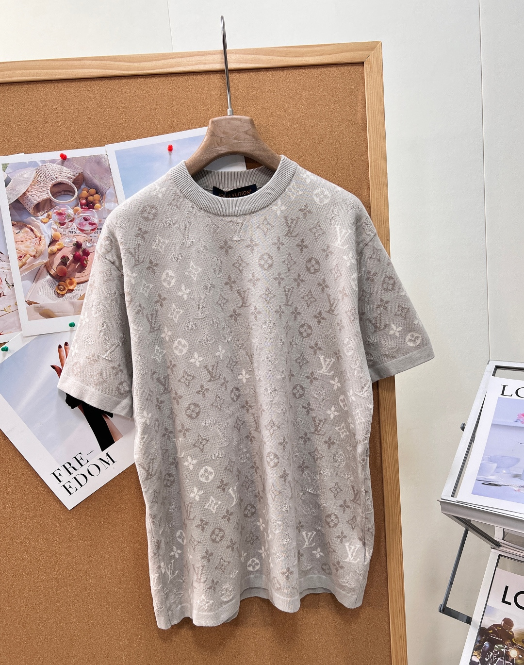 Louis Vuitton Crew Neck All Over Two-Tone Embossed