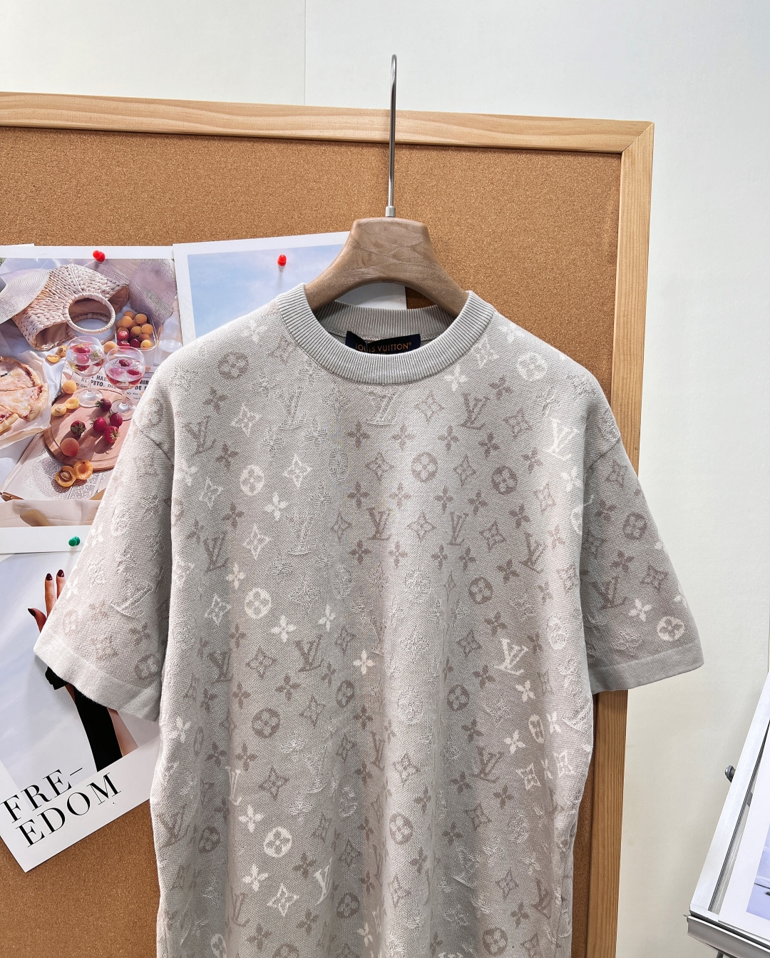 Louis Vuitton Crew Neck All Over Two-Tone Embossed