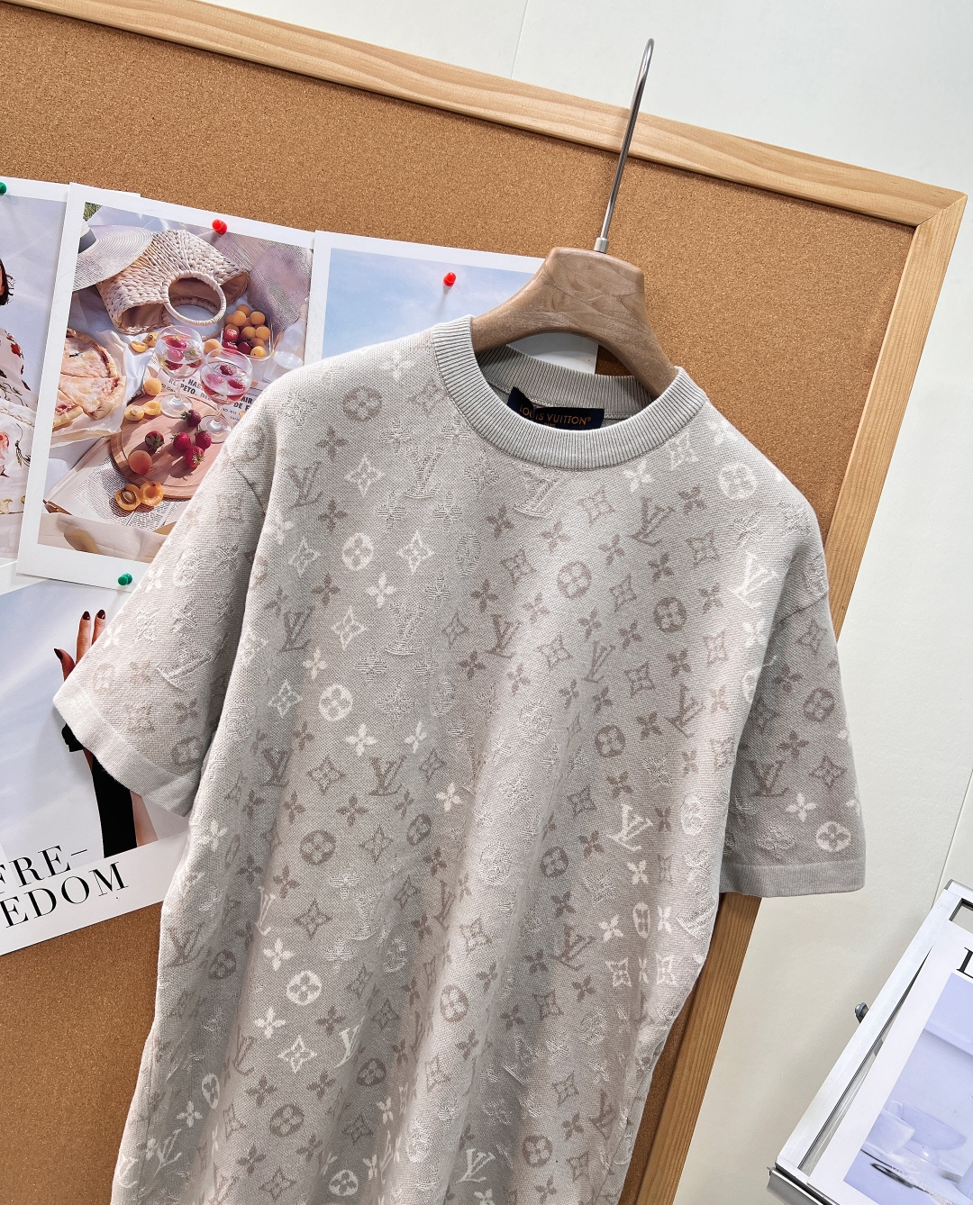 Louis Vuitton Crew Neck All Over Two-Tone Embossed