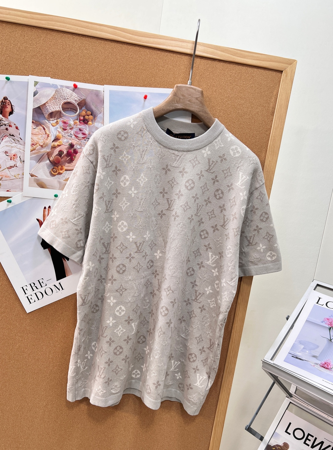 Louis Vuitton Crew Neck All Over Two-Tone Embossed