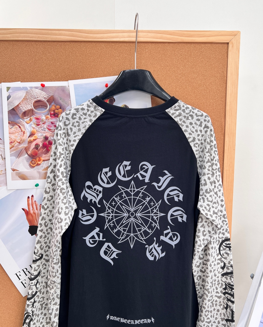 🆕Chrome Hearts26早秋新款豹纹拼接长袖，小众不撞款的甜酷天花板！低饱和灰调浅豹纹替代浮夸深色豹纹，柔和耐看