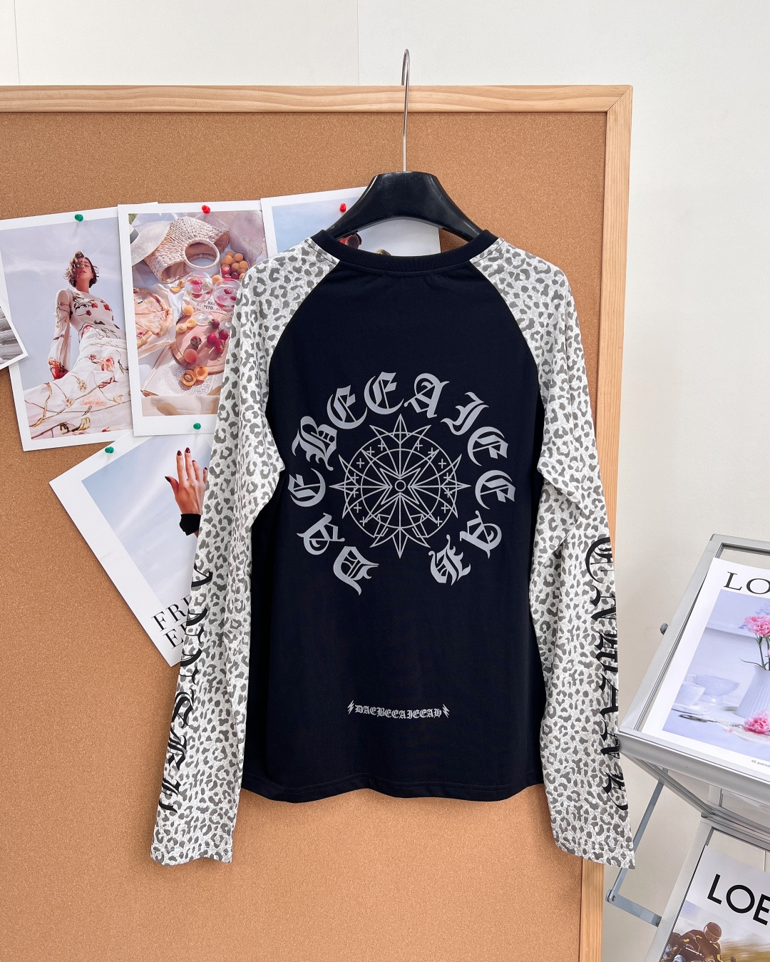 🆕Chrome Hearts26早秋新款豹纹拼接长袖，小众不撞款的甜酷天花板！低饱和灰调浅豹纹替代浮夸深色豹纹，柔和耐看