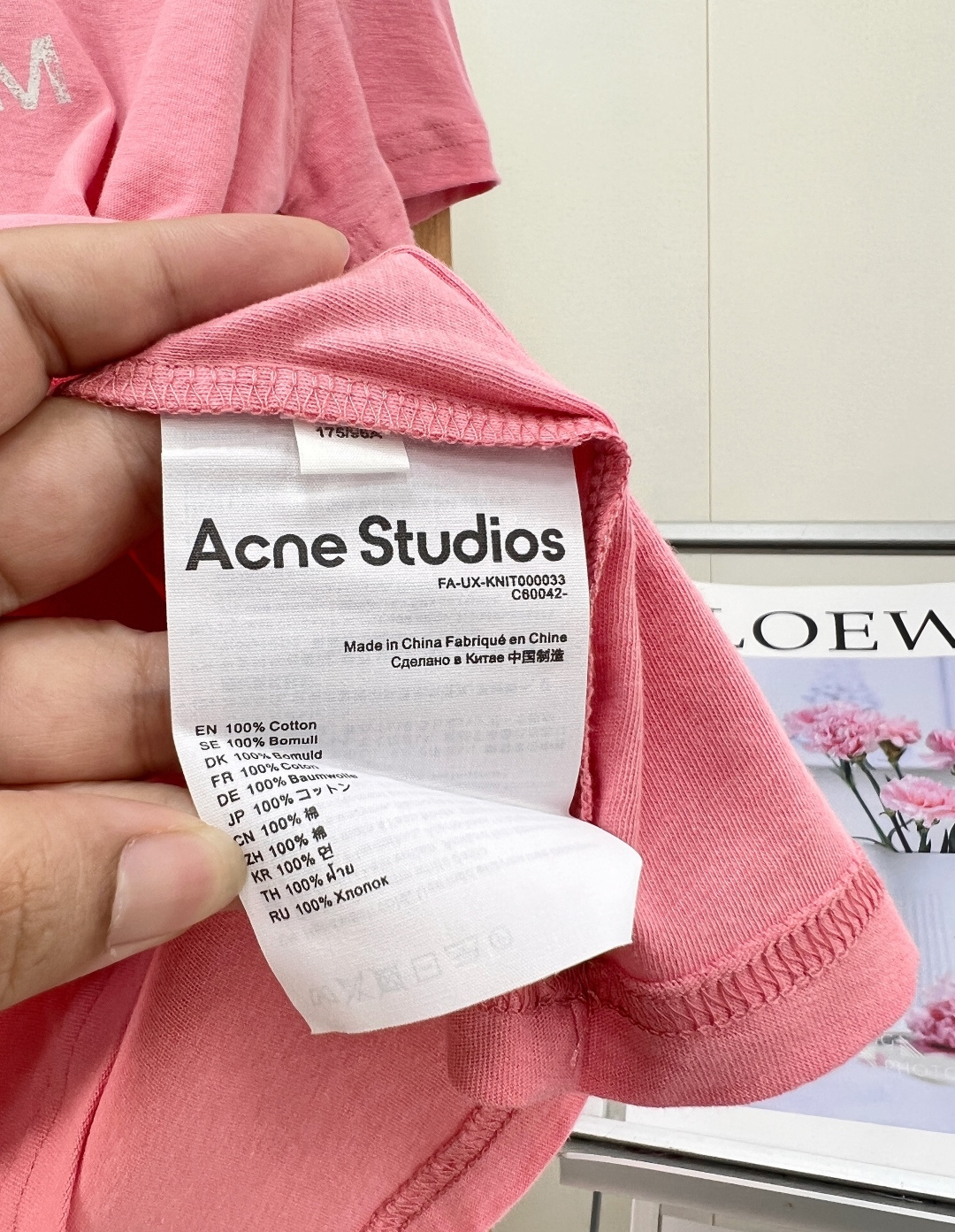 🆕ACNE STUDIO 复古做旧水洗新配色1996长袖T恤 女版T恤 宽松T恤 ｜北欧极简的松弛感 软fufu蜜桃粉太