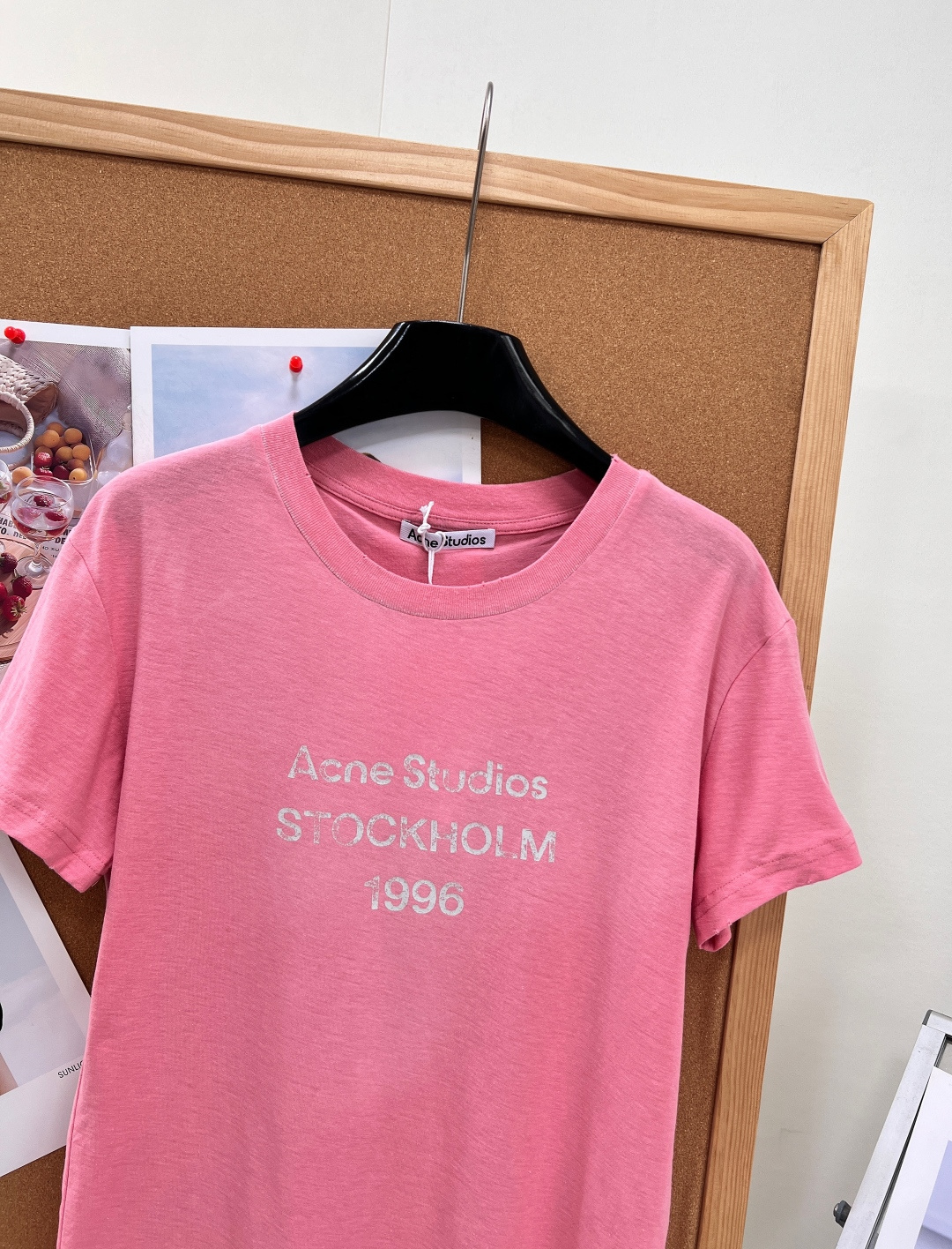 🆕ACNE STUDIO 复古做旧水洗新配色1996长袖T恤 女版T恤 宽松T恤 ｜北欧极简的松弛感 软fufu蜜桃粉太