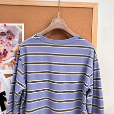 🆕Prada26春夏撞色细条纹长袖T🌸💙粉/蓝双色温柔上线,低饱和撞色横条纹自带清新轻复古氛围,松弛少女感拉满,把简约轻 🆕Prada26春夏撞色细条纹长袖T🌸💙粉/蓝双色温柔上线,低饱和撞色横条纹自带清新轻复古氛围,松弛少女感拉满,把简约轻