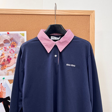 🆕Miu Miu26早秋撞色Polo太绝啦🎀miu系学院风本命长袖POLO!明星sakuya藤永咲哉同款,早秋氛围感入场 🆕Miu Miu26早秋撞色Polo太绝啦🎀miu系学院风本命长袖POLO!明星sakuya藤永咲哉同款,早秋氛围感入场
