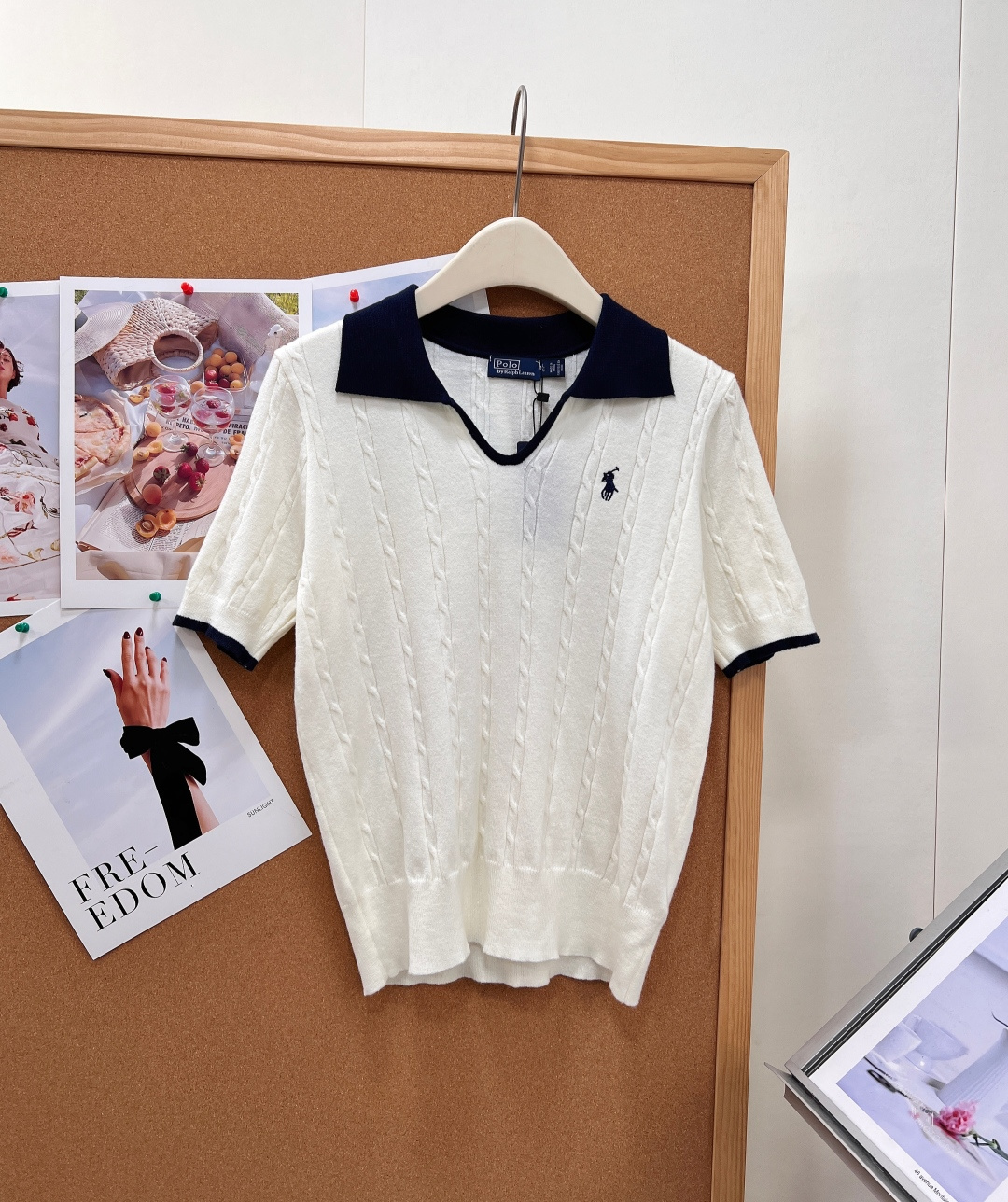🆕Ralph Lauren撞色翻领麻花纹针织短袖 ,撞色Polo针织短袖太温柔✨经典双色撞色翻领+通体竖条麻花肌理,美式 🆕Ralph Lauren撞色翻领麻花纹针织短袖 ,撞色Polo针织短袖太温柔✨经典双色撞色翻领+通体竖条麻花肌理,美式