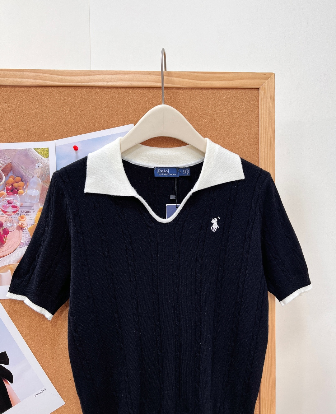 🆕Ralph Lauren撞色翻领麻花纹针织短袖 ,撞色Polo针织短袖太温柔✨经典双色撞色翻领+通体竖条麻花肌理,美式 🆕Ralph Lauren撞色翻领麻花纹针织短袖 ,撞色Polo针织短袖太温柔✨经典双色撞色翻领+通体竖条麻花肌理,美式