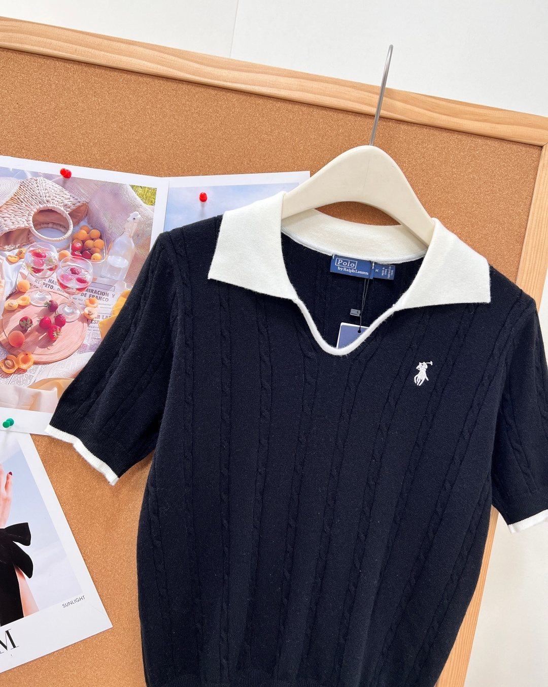 🆕Ralph Lauren撞色翻领麻花纹针织短袖 ,撞色Polo针织短袖太温柔✨经典双色撞色翻领+通体竖条麻花肌理,美式 🆕Ralph Lauren撞色翻领麻花纹针织短袖 ,撞色Polo针织短袖太温柔✨经典双色撞色翻领+通体竖条麻花肌理,美式