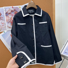 🆕CHANEL小香新款撞色翻领口袋外套,甄选100%全棉梭织面料,经预缩定型后整理,布面肌理清晰,兼具挺括度与垂坠悬感, 🆕CHANEL小香新款撞色翻领口袋外套,甄选100%全棉梭织面料,经预缩定型后整理,布面肌理清晰,兼具挺括度与垂坠悬感,