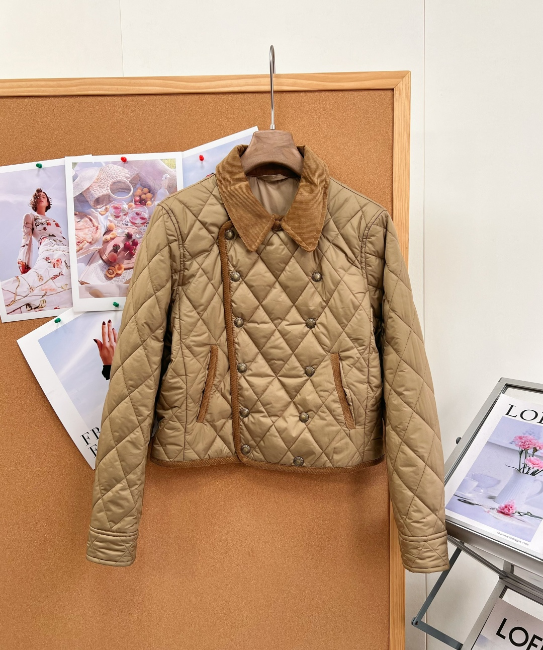 🆕Ralph Lauren灯芯绒翻领双排扣菱格棉服，早秋复古本命棉服来啦🤎Ralph Lauren经典菱格绗缝外套，美式
