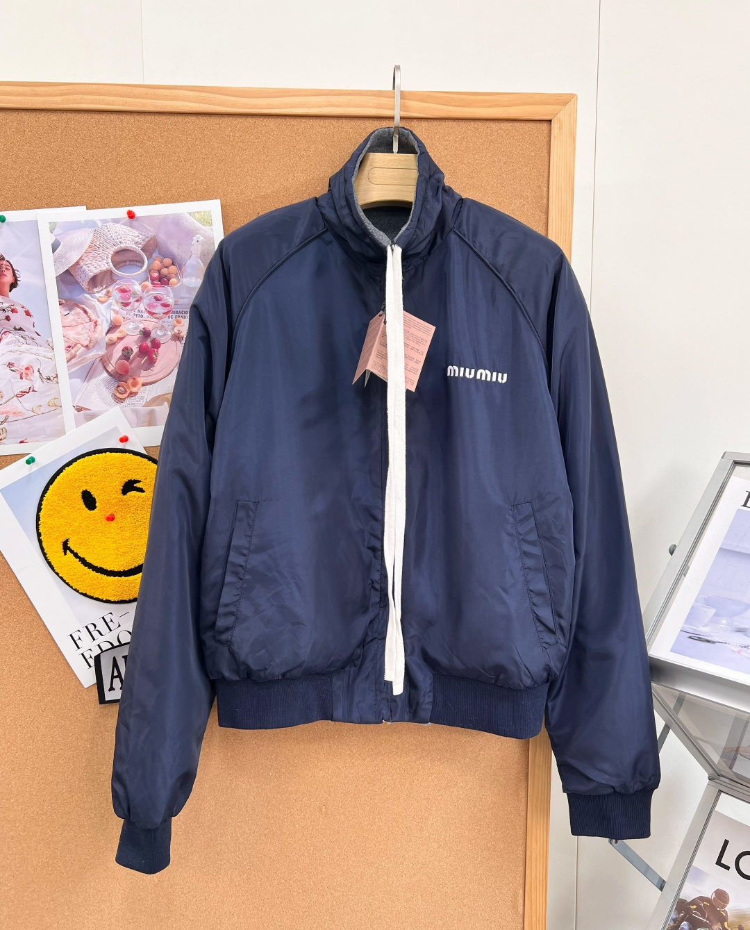 🆕MiuMiu 26秋冬新款 双面飞行员夹克｜赵今麦同款，原版开发，正品级还原，对标官网细节，源自经典运动制服，双面穿结