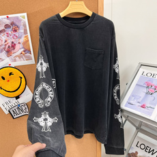 🆕Chrome hearts新款克罗心水洗做旧长袖,高街玩家本命单品🖤Soap & Water亲友限定款来啦! 复古炭黑 🆕Chrome hearts新款克罗心水洗做旧长袖,高街玩家本命单品🖤Soap & Water亲友限定款来啦! 复古炭黑