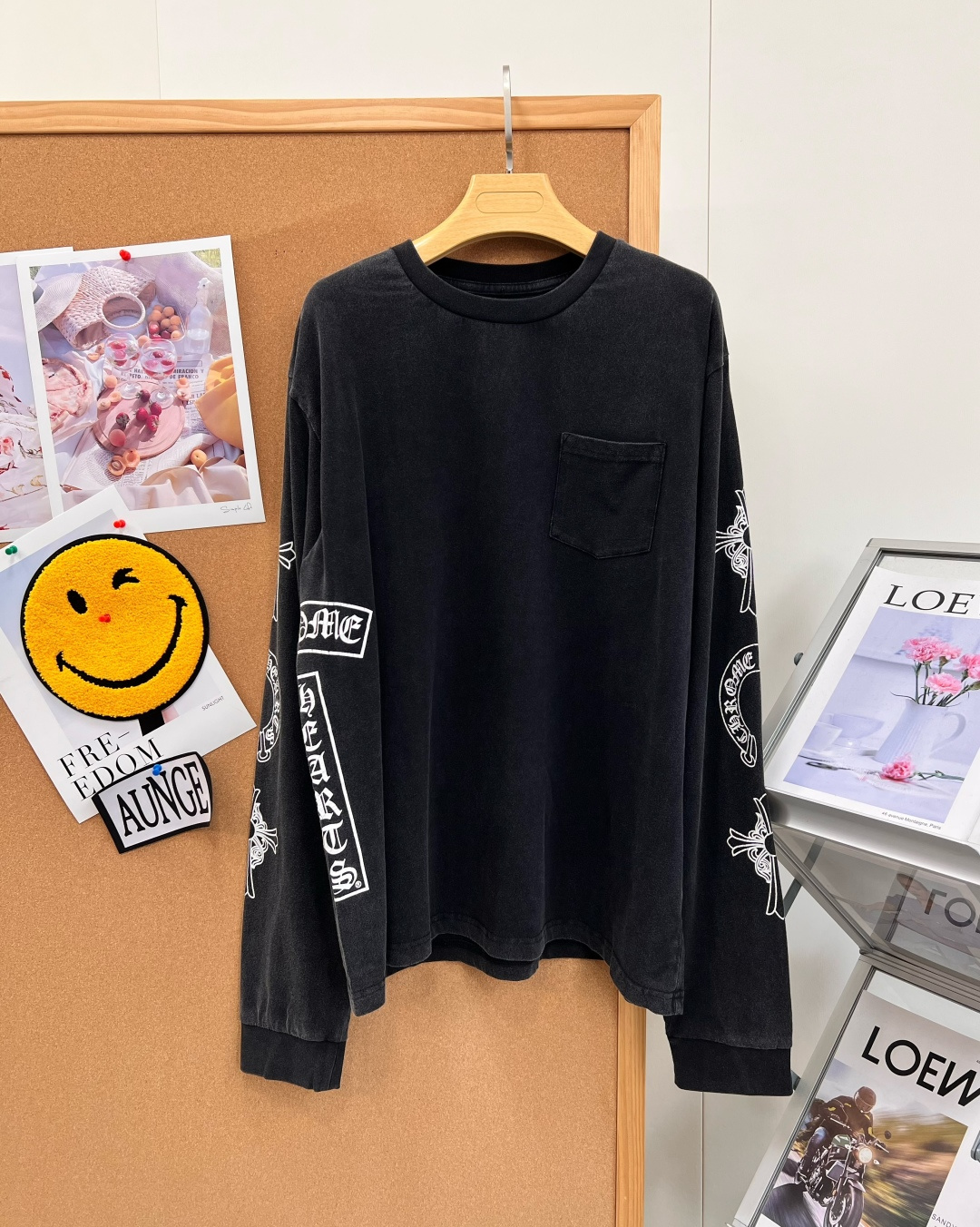 🆕Chrome hearts新款克罗心水洗做旧长袖，高街玩家本命单品🖤Soap & Water亲友限定款来啦！ 复古炭黑
