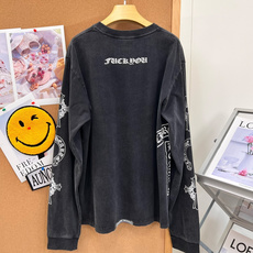 🆕Chrome hearts新款克罗心水洗做旧长袖,高街玩家本命单品🖤Soap & Water亲友限定款来啦! 复古炭黑 🆕Chrome hearts新款克罗心水洗做旧长袖,高街玩家本命单品🖤Soap & Water亲友限定款来啦! 复古炭黑