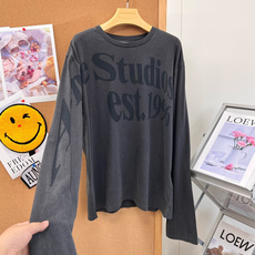 🆕Acne Studios 1996水洗字母印花长袖T恤,北欧松弛感本命打底🍂复古做旧水洗真的太有味道了! 重磅水洗棉经 🆕Acne Studios 1996水洗字母印花长袖T恤,北欧松弛感本命打底🍂复古做旧水洗真的太有味道了! 重磅水洗棉经