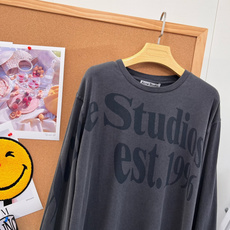 🆕Acne Studios 1996水洗字母印花长袖T恤,北欧松弛感本命打底🍂复古做旧水洗真的太有味道了! 重磅水洗棉经 🆕Acne Studios 1996水洗字母印花长袖T恤,北欧松弛感本命打底🍂复古做旧水洗真的太有味道了! 重磅水洗棉经