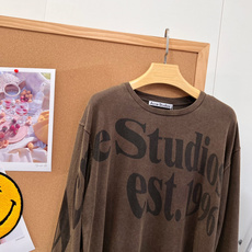 🆕Acne Studios 1996水洗字母印花长袖T恤,北欧松弛感本命打底🍂复古做旧水洗真的太有味道了! 重磅水洗棉经 🆕Acne Studios 1996水洗字母印花长袖T恤,北欧松弛感本命打底🍂复古做旧水洗真的太有味道了! 重磅水洗棉经