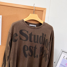 🆕Acne Studios 1996水洗字母印花长袖T恤,北欧松弛感本命打底🍂复古做旧水洗真的太有味道了! 重磅水洗棉经 🆕Acne Studios 1996水洗字母印花长袖T恤,北欧松弛感本命打底🍂复古做旧水洗真的太有味道了! 重磅水洗棉经