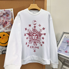 🆕Celine新款太阳神印花圆领卫衣|复古法式氛围感🌙原版开发!男女同款,自带慵懒老钱松弛感 经典白底色搭配酒红太阳神星 🆕Celine新款太阳神印花圆领卫衣|复古法式氛围感🌙原版开发!男女同款,自带慵懒老钱松弛感 经典白底色搭配酒红太阳神星