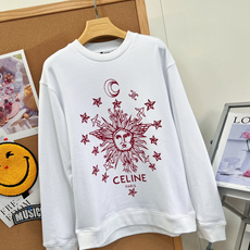 🆕Celine新款太阳神印花圆领卫衣|复古法式氛围感🌙原版开发!男女同款,自带慵懒老钱松弛感 经典白底色搭配酒红太阳神星 🆕Celine新款太阳神印花圆领卫衣|复古法式氛围感🌙原版开发!男女同款,自带慵懒老钱松弛感 经典白底色搭配酒红太阳神星