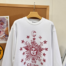🆕Celine新款太阳神印花圆领卫衣|复古法式氛围感🌙原版开发!男女同款,自带慵懒老钱松弛感 经典白底色搭配酒红太阳神星 🆕Celine新款太阳神印花圆领卫衣|复古法式氛围感🌙原版开发!男女同款,自带慵懒老钱松弛感 经典白底色搭配酒红太阳神星