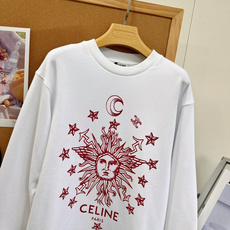 🆕Celine新款太阳神印花圆领卫衣|复古法式氛围感🌙原版开发!男女同款,自带慵懒老钱松弛感 经典白底色搭配酒红太阳神星 🆕Celine新款太阳神印花圆领卫衣|复古法式氛围感🌙原版开发!男女同款,自带慵懒老钱松弛感 经典白底色搭配酒红太阳神星