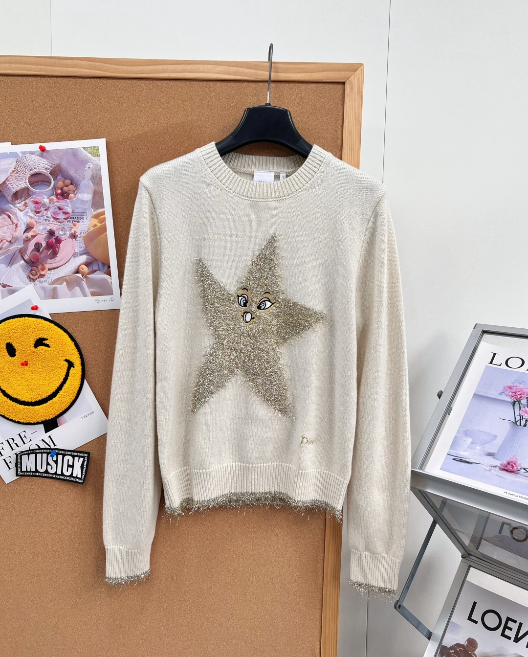 🆕Dior 26秋冬星星圆领针织毛衣｜原版开发 面料：精选细腻针织纱线，触感柔软温润，上身亲肤不扎，保暖度适配秋冬，织物
