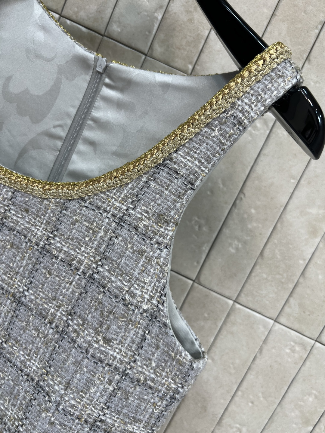 小香家 25早秋新款 格纹粗花呢背心连衣裙 重工系列  高压级感满满 直筒版型百搭不挑人 超级显气质 千