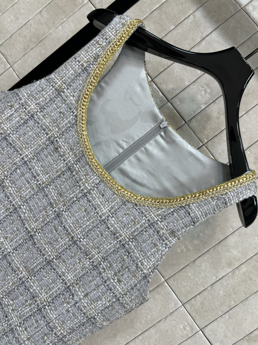 小香家 25早秋新款 格纹粗花呢背心连衣裙 重工系列  高压级感满满 直筒版型百搭不挑人 超级显气质 千