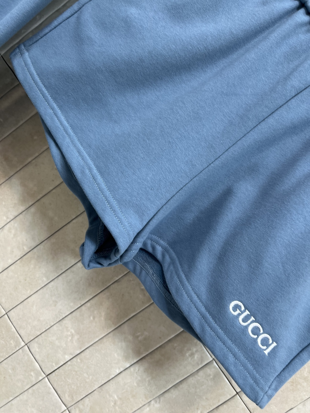 G家 25早秋新款 双层领卫衣短裤套装 蓝色尽显优雅活力 Polo领 撞色可拆卸的双层领设计 精致同时又