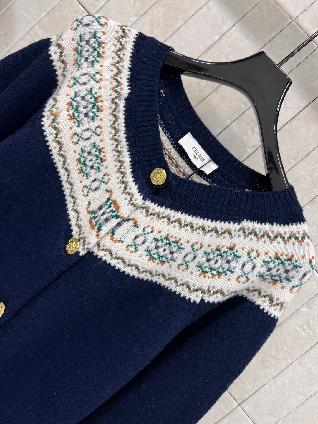 CE家 25早秋新款 凯旋门花纹提花针织系列 圆领套头毛衣+ 圆领开衫 自带名媛范气质 上身真的太美了 