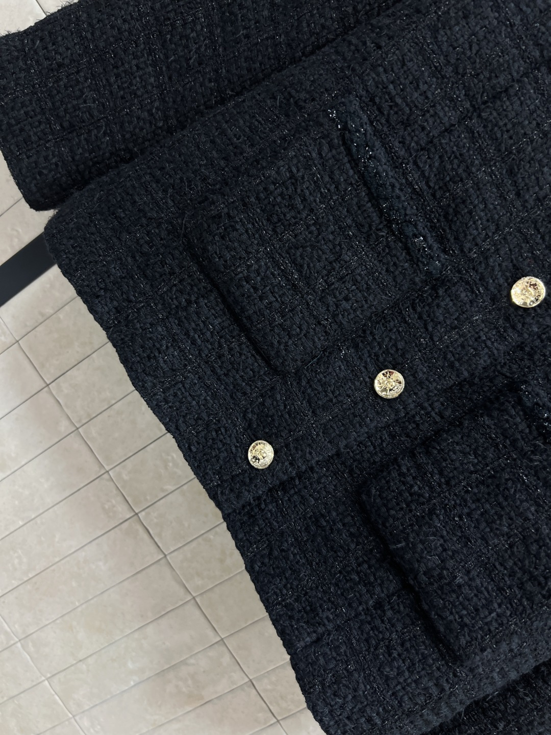 小香家 25早秋新款 粗花呢连帽夹克外套 可拆卸连帽小立领设计 百搭不挑人 轻松遮肉显瘦 编织粗花呢面料