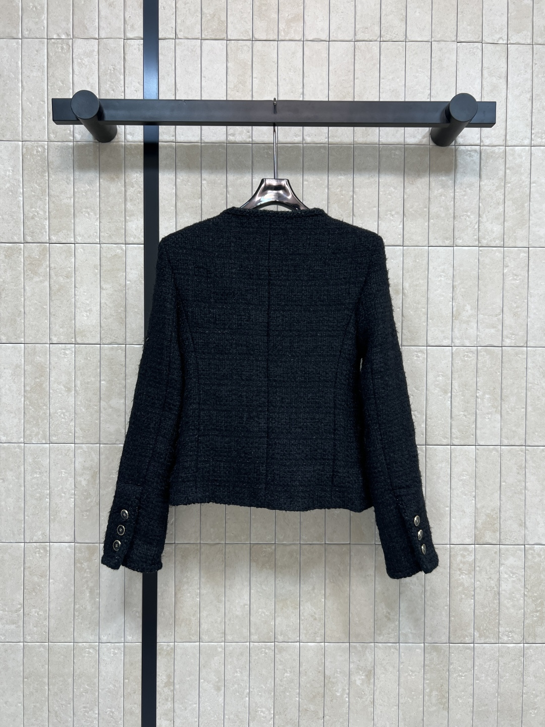 小香家 25秋冬新款 圆领粗花呢外套 经典基础版型百搭不挑人 Logo纽扣点缀 双口袋美观实用 高级有质