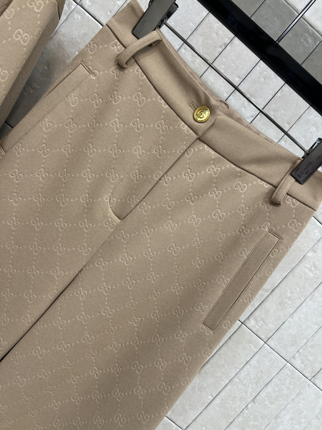 G家 25秋冬新款 双G提花休闲套装 翻领夹克外套+高腰直筒裤 喜欢老花的一定不要错过 经典老花休闲运动