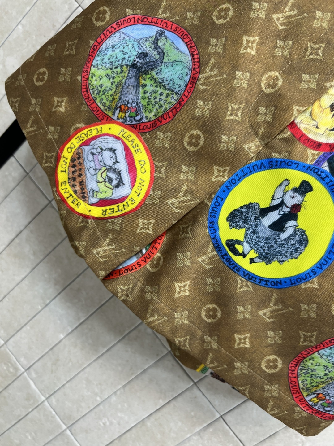 L家 25秋冬新款 猫咪联名限定 邮票老花高腰短裤 定制邮票老花面料 上身一秒气质 自带氛围感 运动休闲