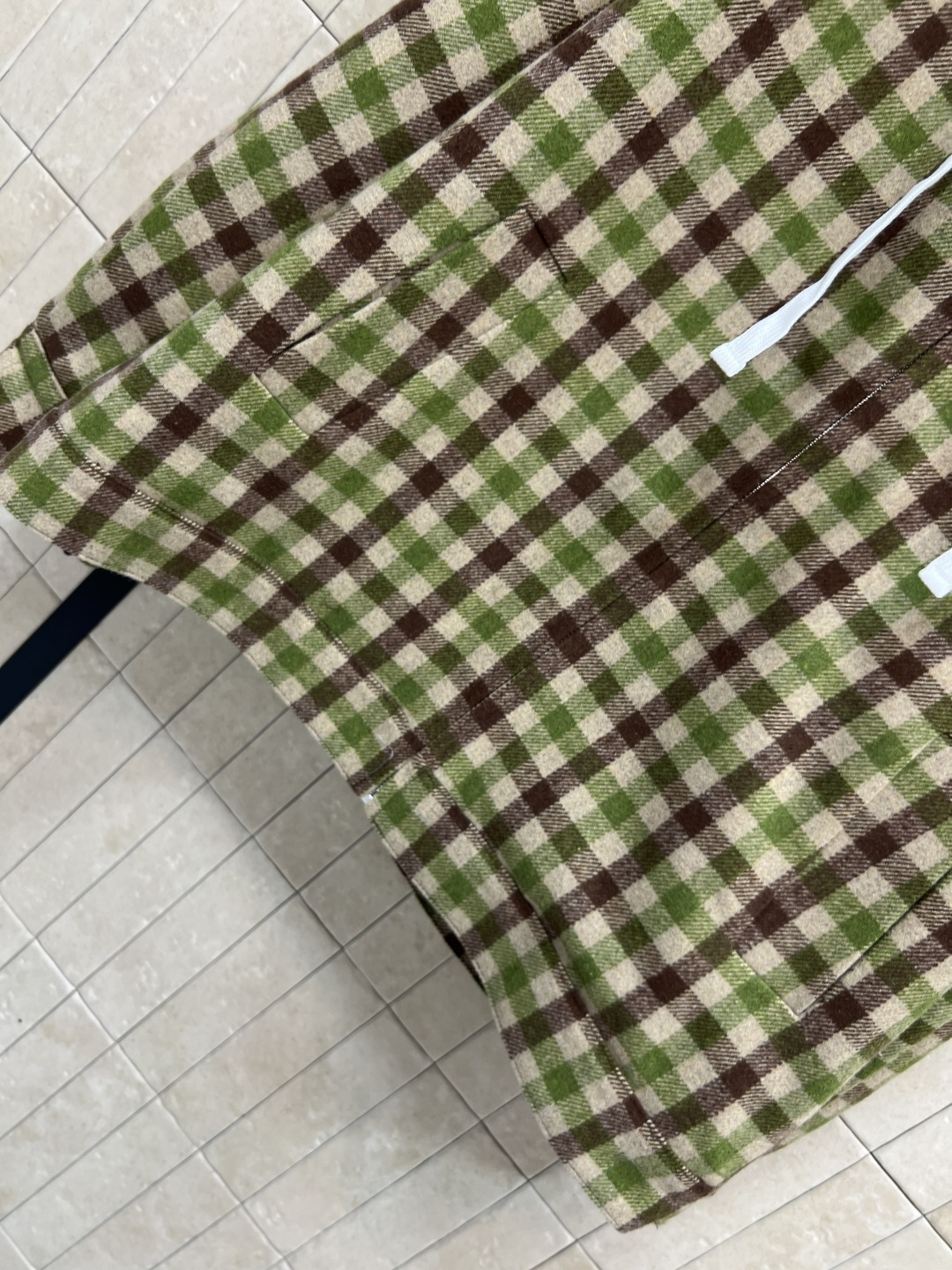 MIu家 26秋冬新款 连帽拼接格纹夹克外套 可拆卸撞色连帽设计 基础翻领格纹衬衫版型上身百搭不挑人 立