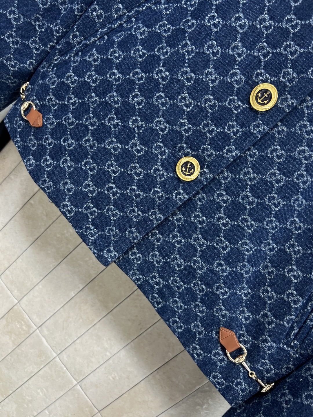 G家 25秋冬新款 GG提花牛仔外套 复古牛仔蓝色双G提花复古吸睛经典版型百搭不挑人 帅气又拉风进口洗水