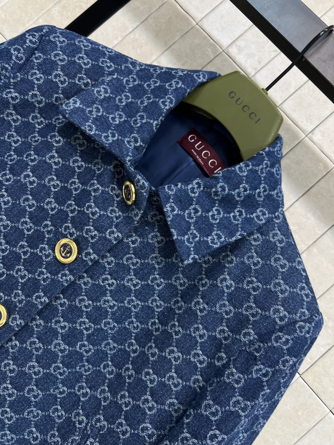 G家 25秋冬新款 GG提花牛仔外套 复古牛仔蓝色双G提花复古吸睛经典版型百搭不挑人 帅气又拉风进口洗水