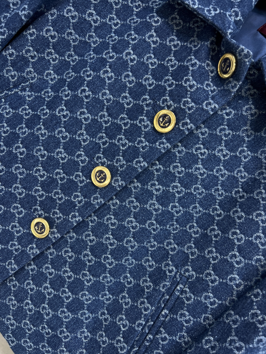 G家 25秋冬新款 GG提花牛仔外套 复古牛仔蓝色双G提花复古吸睛经典版型百搭不挑人 帅气又拉风进口洗水