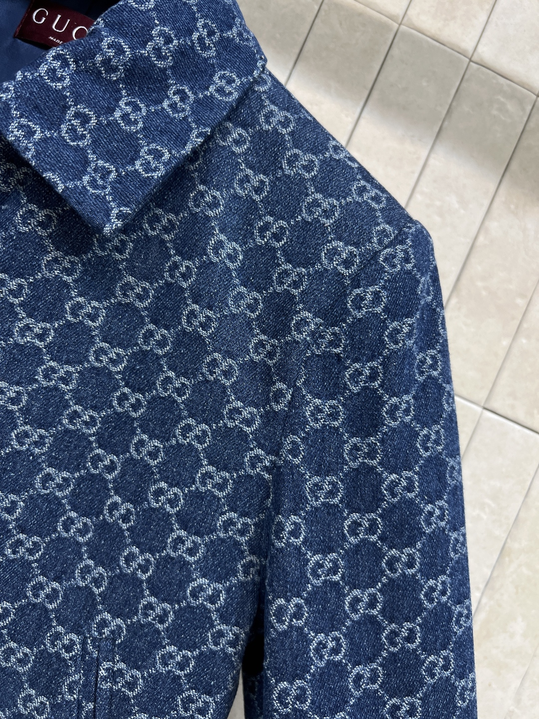 G家 25秋冬新款 GG提花牛仔外套 复古牛仔蓝色双G提花复古吸睛经典版型百搭不挑人 帅气又拉风进口洗水