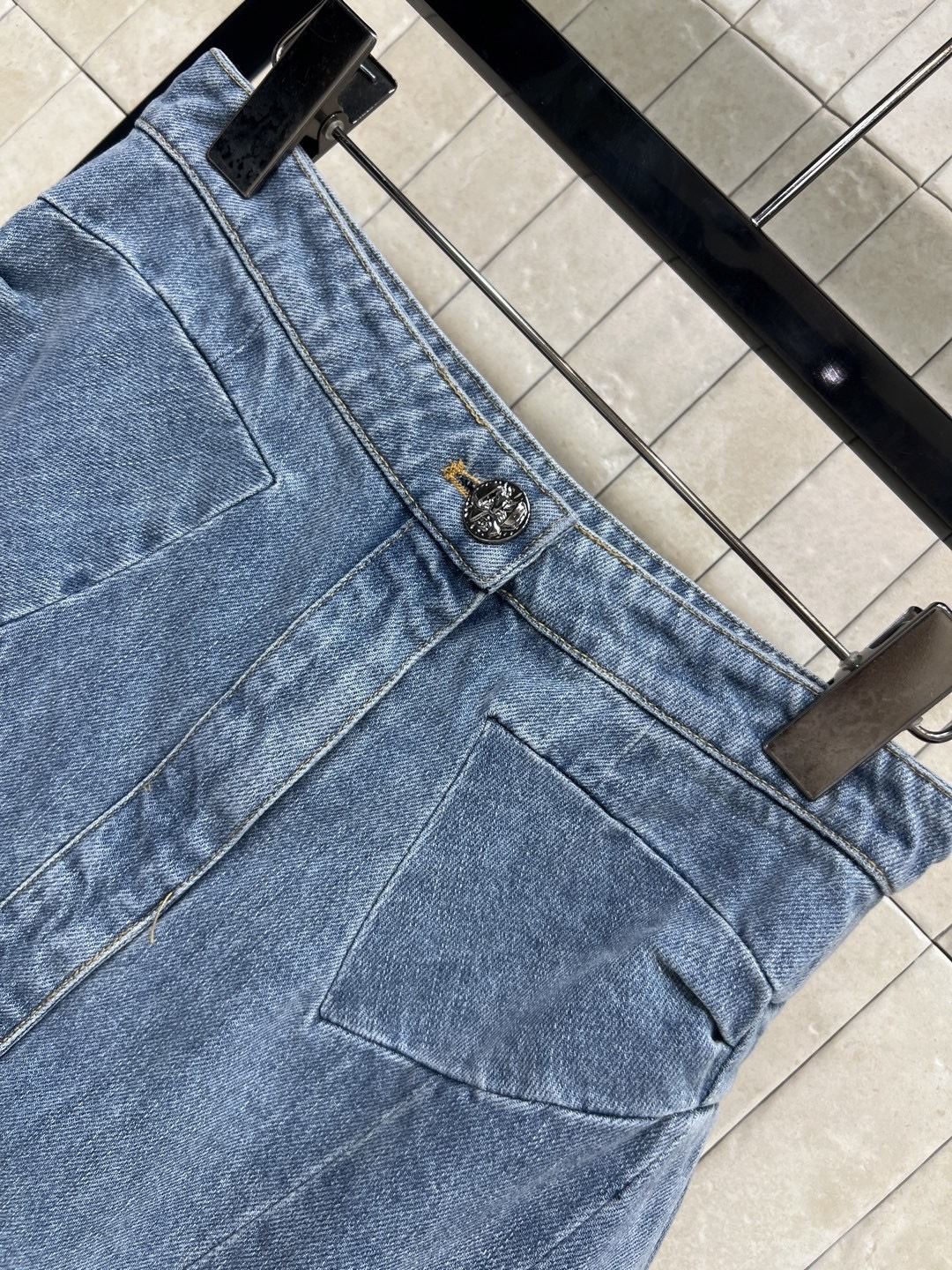 小香家 25秋冬新款 高腰蝴蝶结牛仔短裙 复古甜酷风满满 A字裙摆修饰身形 梨形身材友好 拉高腰线显瘦又