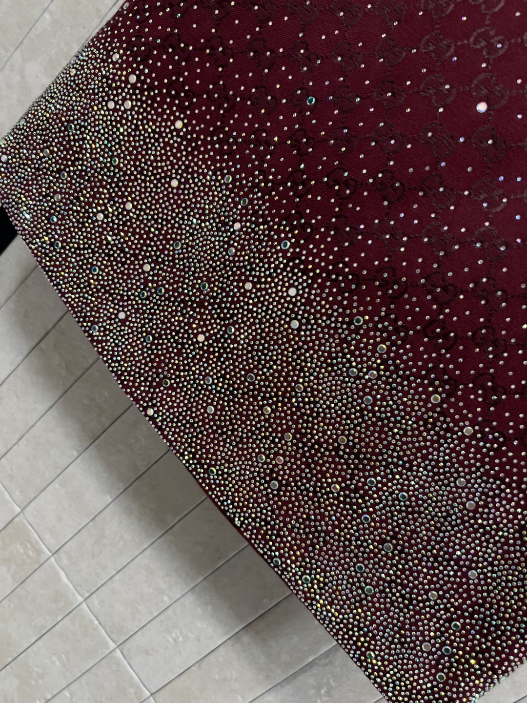 G家 25秋冬新款 双G提花烫钻短裙 定制YB进口双G提花面料 质感高级挺括 绿色和酒红色可选 内衬绗缝