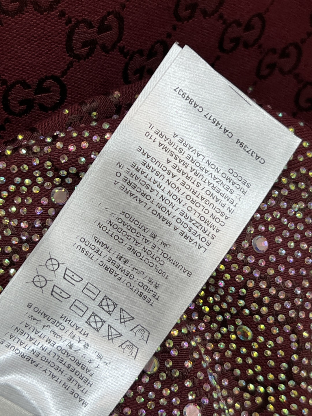 G家 25秋冬新款 双G提花烫钻西装棉服外套 定制YB进口双G提花面料 质感高级挺括 绿色和酒红色可选 