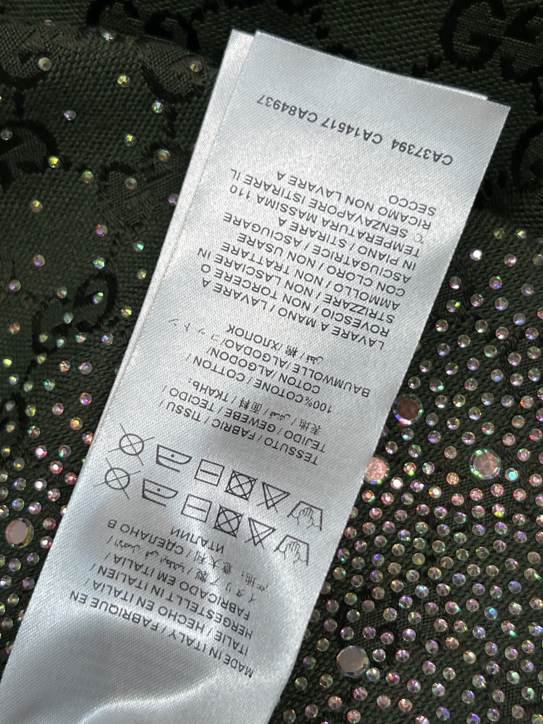 G家 25秋冬新款 双G提花烫钻短袖连衣裙 定制YB进口双G提花面料 质感高级挺括 绿色和酒红色可选 圆